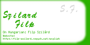 szilard filp business card